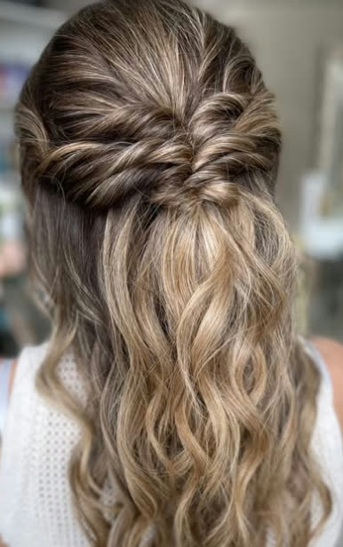 Semi-apanhado entrelaçado com ondas